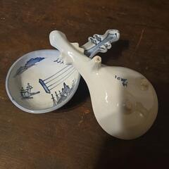 昭和レトロ　一の蔵窯　びわ型小鉢の画像