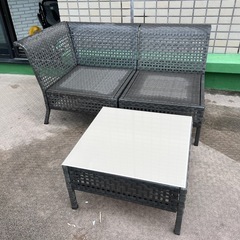 IKEA アウトサイド用ソファとテーブルのセット
