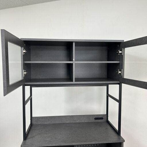 【新品】 ☆豪華キッチンボード☆GY 【訳あり特価品】