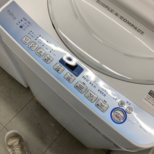 ⭐︎6ヶ月保証⭐︎シャープ　2019年製　7.0kg洗濯機　ES-T711