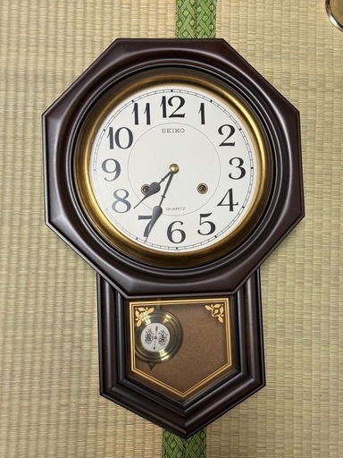 SEIKO レトロ壁掛け時計八角形振り子時計 (あり) 四谷三丁目の