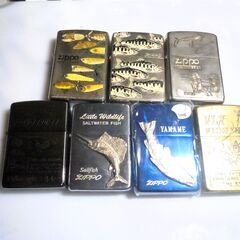魚や釣り ルアーや毛ばり まとめ7個 ZIPPO正規品