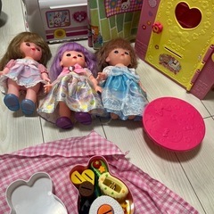 【女の子用おもちゃ】メルちゃんのお人形　お家　お弁当　まとめての画像