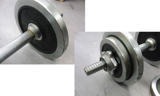 バーベル ダンベル プレート 1.5kg×4 2.5kg×4 シャフト×2 総合計約20kg 筋トレ 鉄アレイ  AUSSIE/オージ