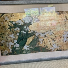 国宝　桜図の絵画　額装済み　細やかな金の輝きが美しい一枚ですの画像
