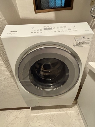 【2023年式ドラム式洗濯機】(値段交渉可)TOSHIBA TW-127XH2L 東芝 TW-127XH2L(W) ドラム式洗濯乾燥機 ZABOON 左開き (洗濯