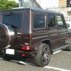 H.28(2016)年 メルセデス・ベンツ Gクラス AMG G63 4WD デジーノエクスクルーシブインテリアPKG   オプションカラーミスティックブラウン、ハーマンガードン　純正ナビ、TV　純正AW20Inc　シートヒーター、ベンチレーター　サイド出しマフラー　サンルーフ　V8ツインターボ　バックカメラ　キーレス　ETC　17252の画像