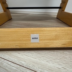 KATOJI 木製 ベビーチェア ナチュラルウッド　テーブ付きの画像