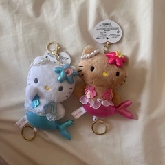 ハローキティ　リール付きマスコットマーメイドキティ2種セット