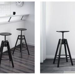 【IKEA/イケア】DALFRED ダルフレッド　カウンターチェア　ブラック　高さ63～74 cmの画像