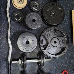 ﾀﾞﾝﾍﾞﾙ EZﾊﾞｰｾｯﾄ ﾌﾟﾚｰﾄ計97.5kg