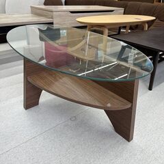 店頭引渡し 中古 ガラステーブル ローテーブル 家具 ガラスの画像