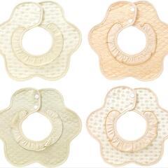 【美品】コットン100 防水スタイ 4個セット