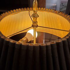 made in Mexico メキシコ製 アンティーク テーブルランプ デスクランプ 2灯式 (LED電球) 高さ69cm/シェード幅48cm ゴールド×ブラック 検) ロイズ アンティークス■近隣配送無料 買取帝国 朝霞店の画像