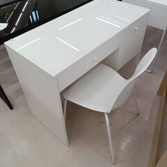 ★ジモティ割あり★ IKEA デスクセット ホワイト W100×...