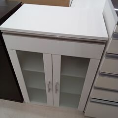 ★ジモティ割あり★  食器棚 ホワイト W60×D39.5×H8...