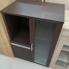 ★ジモティ割あり★  レンジ台 ブラウン W60×D42×H49...