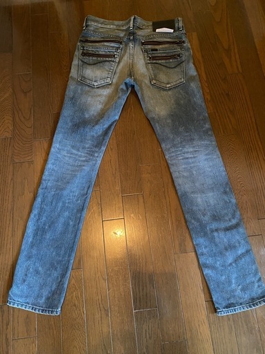 leeridersデニムジーンズパンツスリムスキニーvintageウォッシュ加工