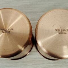 良品 タニタ 純銅製 お風呂セット 洗面器 コップ 元箱無し PURE COPPER コップ 桶 器 TANITA 札幌市 中央区 南12条店 の画像