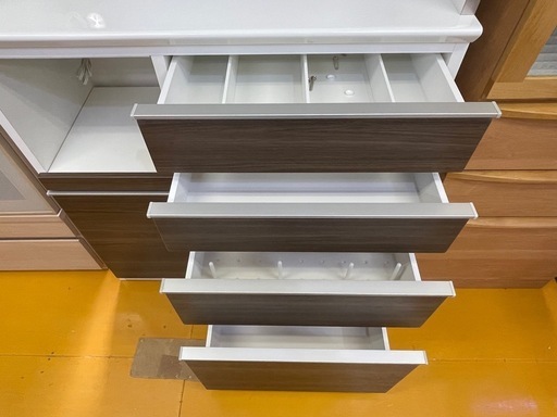 【リサイクルサービス八光】幅100.2㎝　松田家具　2口コンセント付きキッチンボード