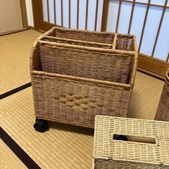 収納テッシュケース、ゴミ箱まとめての画像