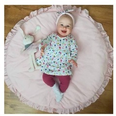 【SALE】ベビーマット、サニーマット★洗濯可★直径約100cm ピンクの画像