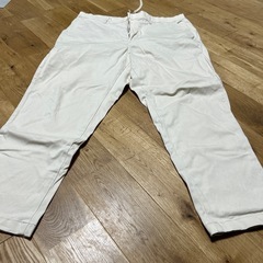ユニクロＸＬメンズクリーム色ストレッチパンツ