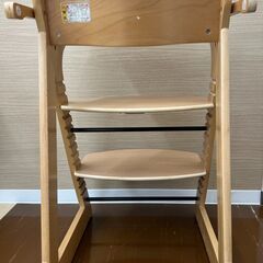 i2287A KATOJI プレミアム ベビーチェア ナチュラル 22947 カトージ 高さ調節 テーブル付き 木製 ハイチェア 子供 赤ちゃん 椅子 天然木の画像
