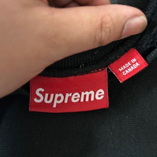 【レア|初期Boxロゴ|紙タグ|supreme】 トレーナー 黒　サイズM