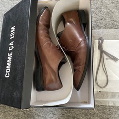 COMME CA ISM ブラウン ビジネスシューズ25.5cmの画像
