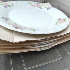 ＝完売＝無料　未使用　お皿　プレート　5枚　花柄の画像
