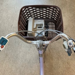 ＜整備済・美品＞パナソニック・リチウムViVi・20インチ電動アシスト自転車・パープルの画像