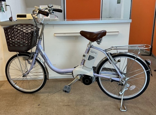 ＜整備済・美品＞パナソニック・リチウムViVi・20インチ電動アシスト自転車・パープル