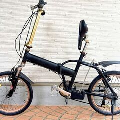 整備済! 折りたたみ 自転車  シマノ 6段変速 サスペンション お買い得！【大阪】の画像