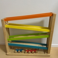 おもちゃ　木製スロープコロコロ