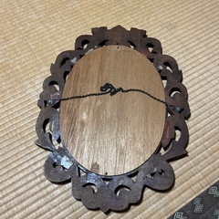 24日取引可_木製 アンティーク 鏡の画像