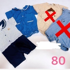 ベビー服 まとめ売り 半袖 ロンパース 70 80 夏服 美品 男向き