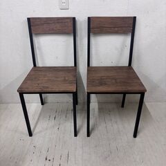  23689  ダイニングチェア ２脚セット    ◆大阪市内・...