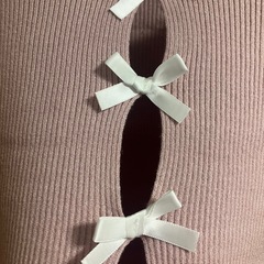 グレイルGRL  カットソー　ニット　ピンク　リボン　の画像