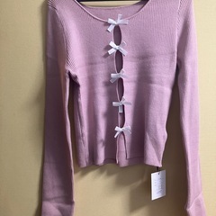 グレイルGRL  カットソー　ニット　ピンク　リボン　