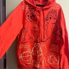 Disney  チップ＆デール　オレンジ　パーカー　Lサイズ