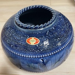 信楽焼　三彩作　花瓶　飾り壺　未使用品　共箱付きの画像