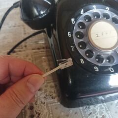 ⑨　昭和の電話機★黒電話★　１９６６・１０・２５　　６００－A2　レトロ　アンティーク　ビンテージの画像