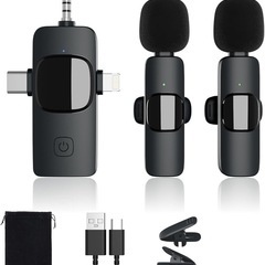 【新品未使用】① 【最新型】 ピンマイク ワイヤレス iPhon...