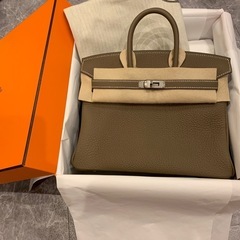 新品未使用　HERMES バーキン25 エトゥープ　シルバー金具
