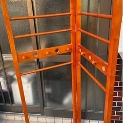 折りたたみ　ハンガーラック　木製