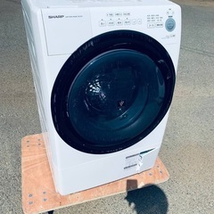 ✅SHARPドラム式電気洗濯乾燥機✅ ✅ES-S7E-WL✅