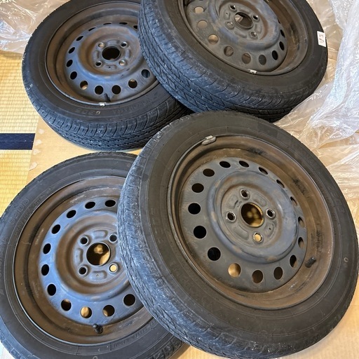 ヨコハマタイヤ　155\65r14 75s S306 ホイル付きタイヤ4本セット
