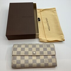 ルイヴィトン ダミエ アズール ポルトフォイユサラ 長財布 TR...