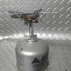 キャンプ【シングルバーナー】ガスバーナー　未使用五徳付きの画像